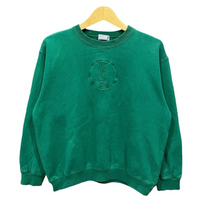 Vintage Yves Saint Laurent YSL Big Logo Embroidery Sweatshirt