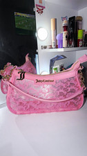 Juicy Couture Pink Logo Shoulder Bag Small Go...
