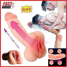 Masturbadores de silicona 2 en 1 para pene consolador suave anal Stroker bolsillo coño juguetes
