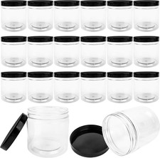 20 Pack 12 Oz Plastic Jars with Lids Plastic Empty Storage Containers