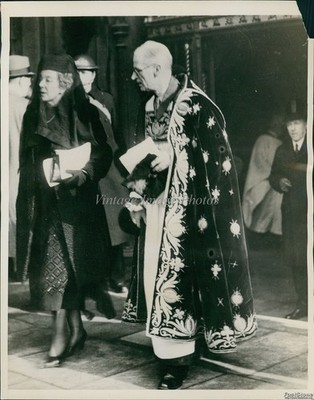1940 Mrs Neville Chamberlain Wife Of Prime Minister Of England Society Photo 7x9