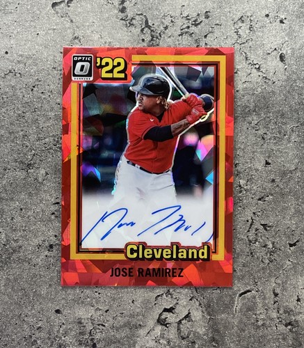 Jose Ramirez #81S-JR 2022 Panini Donruss Optic Retro 1981 Signatures card