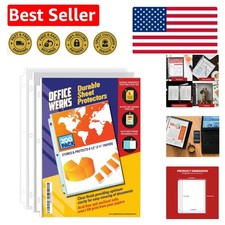 200 Archival Safe Top Loading Sheet Protectors 8.5x11 - Clear Durability