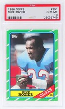 1986 Topps Football #351 Mike Rozier Oilers PSA 10 GEM MINT POP 14