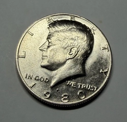 1980-P Kennedy Half Dollar Uncirculated BU - JFK Coin