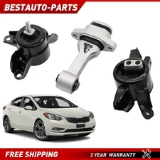 Fits For Hyundai Accent Elantra Kia Forte Rio 3pc Engine Motor & Trans Mount Kit