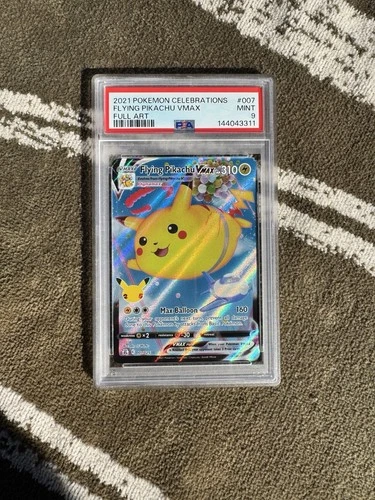 FLYING PIKACHU VMAX CELEBRATIONS 25TH ANNIVERSARY FULL ART #007 MINT PSA 9