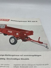 Fahr Stalldungstreuer WZ 350 S Prospekt Broschüre Landwirtschaft Sammler Alt