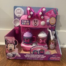 NEW Disney Minnie Mouse Coffee Maker Bowrista pretend Playset Hot Holiday Toy