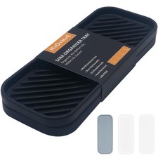 HvOvMvE Silicone Organizer Tray, Soap and Sponge Holder for Kitchen Sink, Bathro