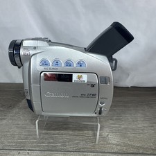 Canon ZR60 Camcorder - Silver - Parts Only- As Is- Turns On, Tape Doesn  t Work