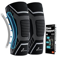 Copper Knee Brace for Men Women - Knee Compression Sleeve with Side Stabili...