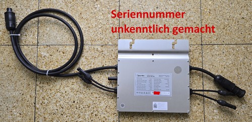 Hoymiles HM-800 mit Open-DTU und Schuko-Anschlusskabel 5m