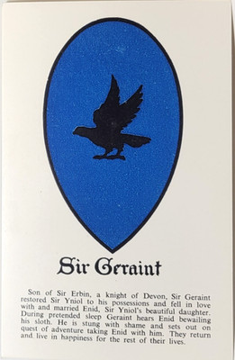 Sir Geraint King Arthur's Hall Souvenir England UK Unposted Postcard D98
