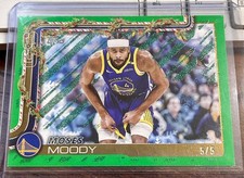 Moses Moody /5 Green 2025-26 Topps Holiday Basketball SSP H111