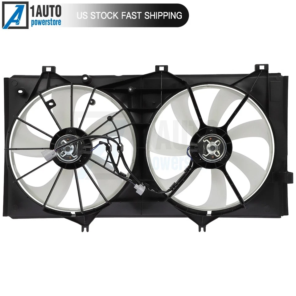 Radiator Condenser Cooling Fan Assembly For 2005-2014 Toyota Venza Lexus ES350 - Image 2 of 4
