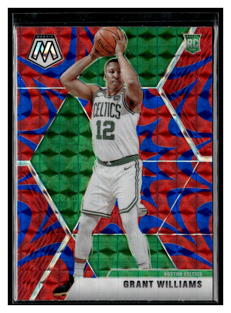 2019-20 Panini Mosaic #217 Grant Williams Reactive Blue Boston Celtics