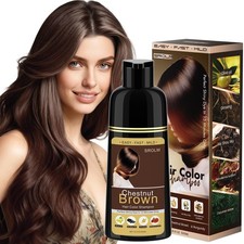 SROLM All-in-1 Hair Dye Shampoo for 17 Fl Oz (Pack of 1), Chestnut Brown  0.83 per fl oz