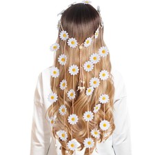 1Pcs Flower Hippie Headband Floral Crown Summer Sunflower Hair Accessories for 7