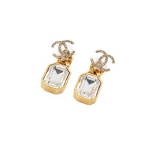 Chanel CC Logo vergoldete Kristall Damen Ohrringe 57161 152317080