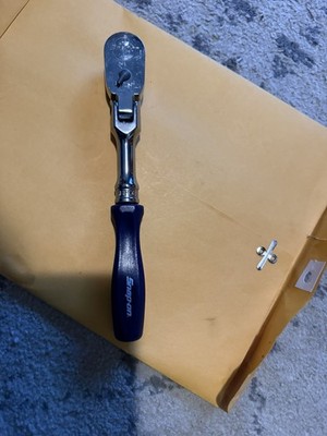 NEW Snap-on Tools USA 3/8'' Drive POWER BLUE RARE HARD Grip Flex Ratchet FHFD80A