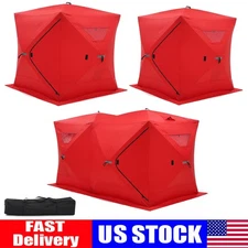 2-3/3-4/6-8 Person Ourdoor Portable Ice Shelter Pop-Up Ice Fishing Shanty Tent
