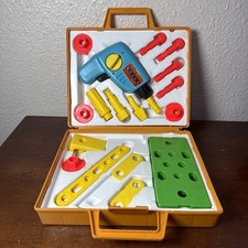 Vintage 1977 Fisher Price Tool Kit 924 Pretend Play Set Missing Ruler