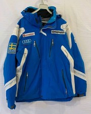 Goldwin Ski Team Svezia Giacca Alpina Uomo L Blu con Cappuccio Audi Sponsor #208