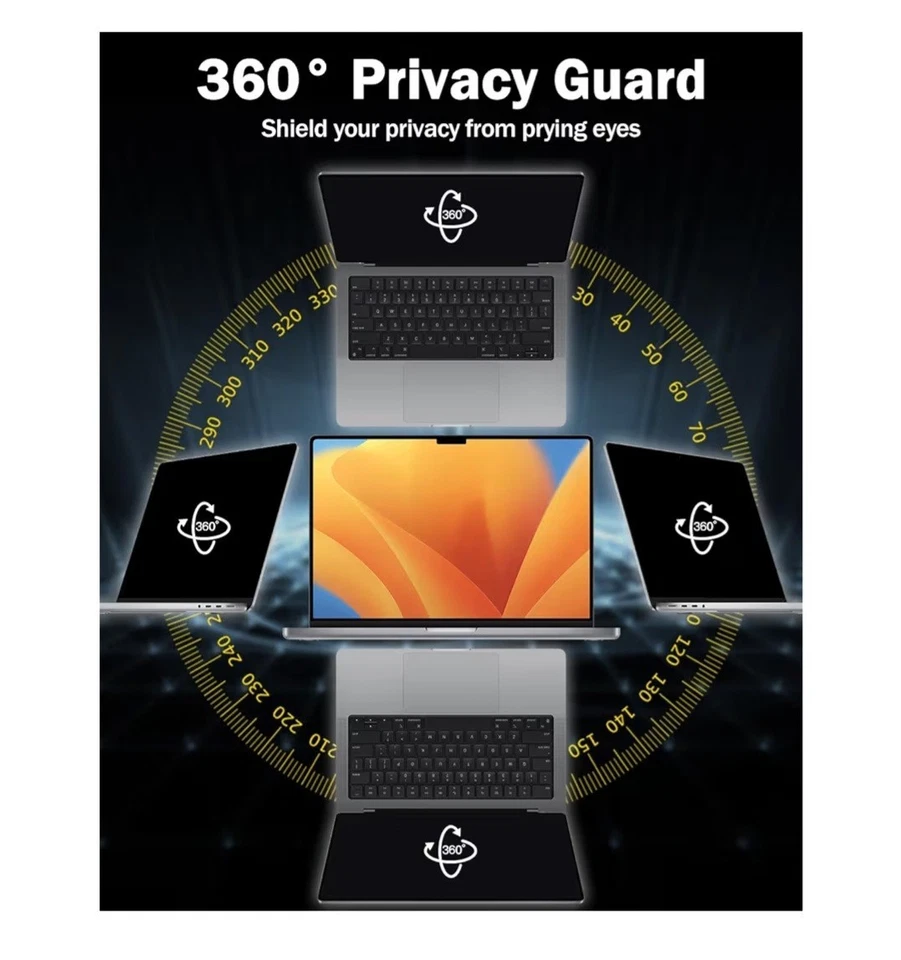 FORITO 15.6英寸笔记本电脑隐私屏幕保护膜 — 第 2/4 张图片