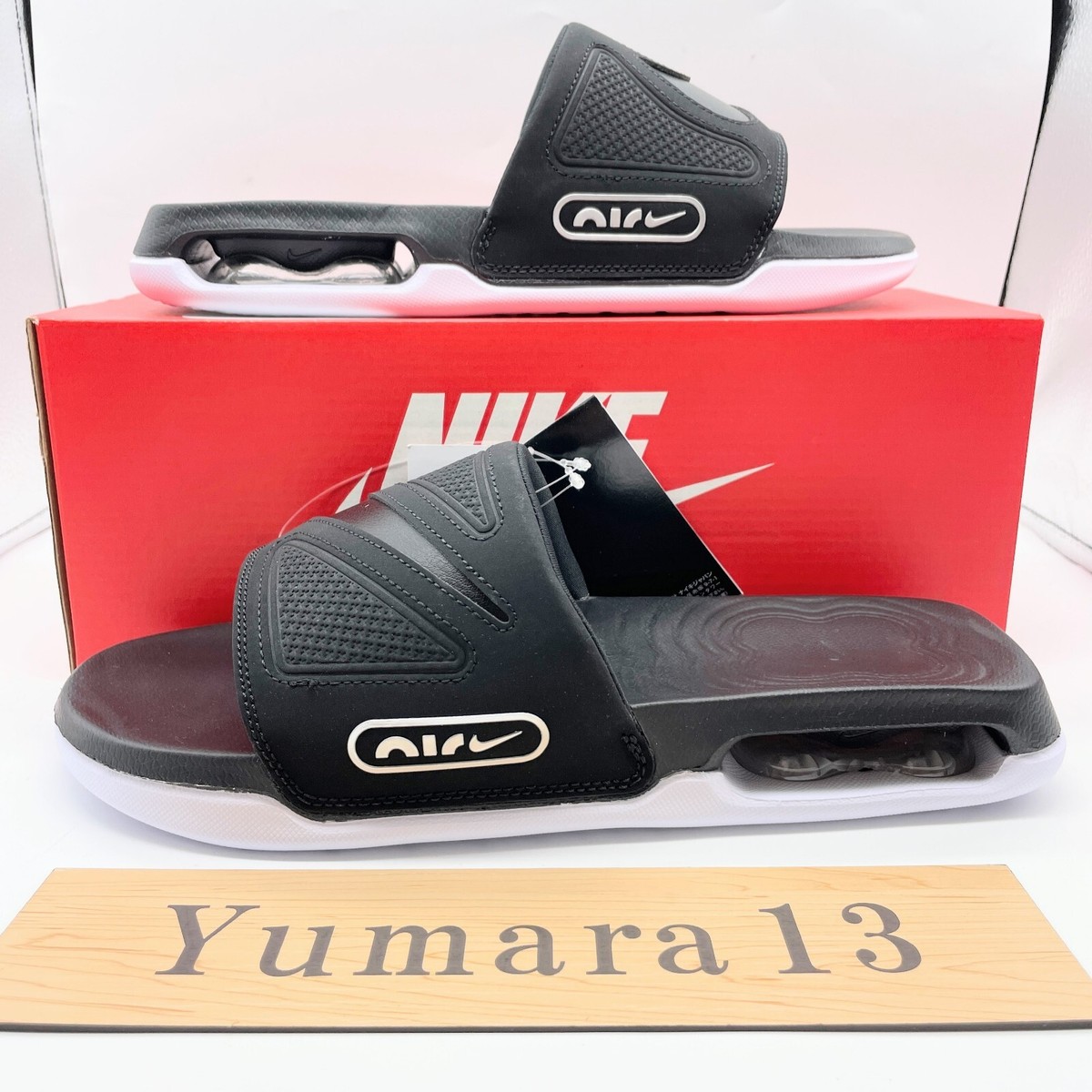 Nike Air Max Cirro Slide Black Metallic Silver White DC1460-004