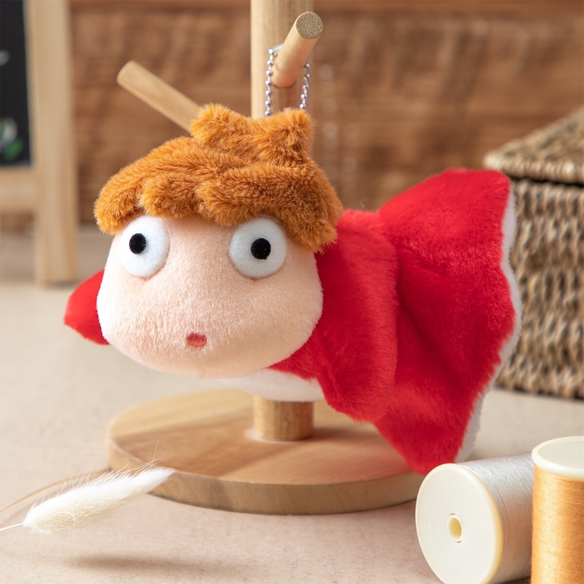 Japan Studio Ghibli Ponyo on the Cliff Keychain Plush Type Badge