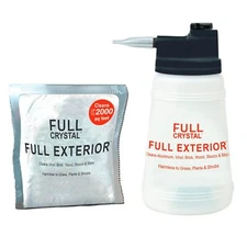 Full Exterior Kit Bottle w/Lid Hose Attachment, One 4 oz. Crystal Powder Cleaner