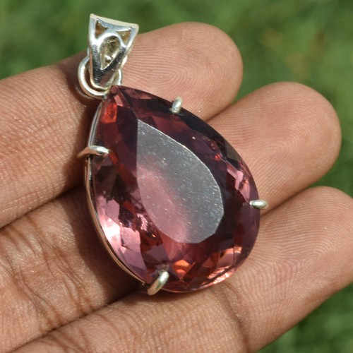 Color-Changing Alexandrite 120ct 925 Sterling Silver Pendant Gift for Daughter - Picture 2 of 7