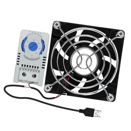 USB Cabinet 80mm Fan Quiet Cooling Fan System With 0-60℃ Temperature Control - Picture 6 of 8