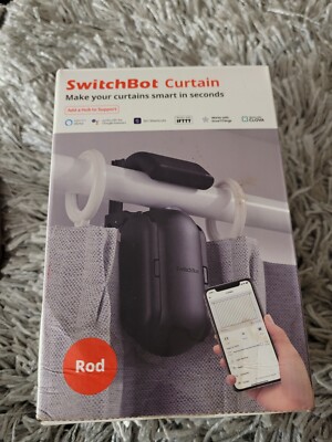 SwitchBot Rod Curtain Wireless Smart Home Wifi BLACK W0701600 Open Box