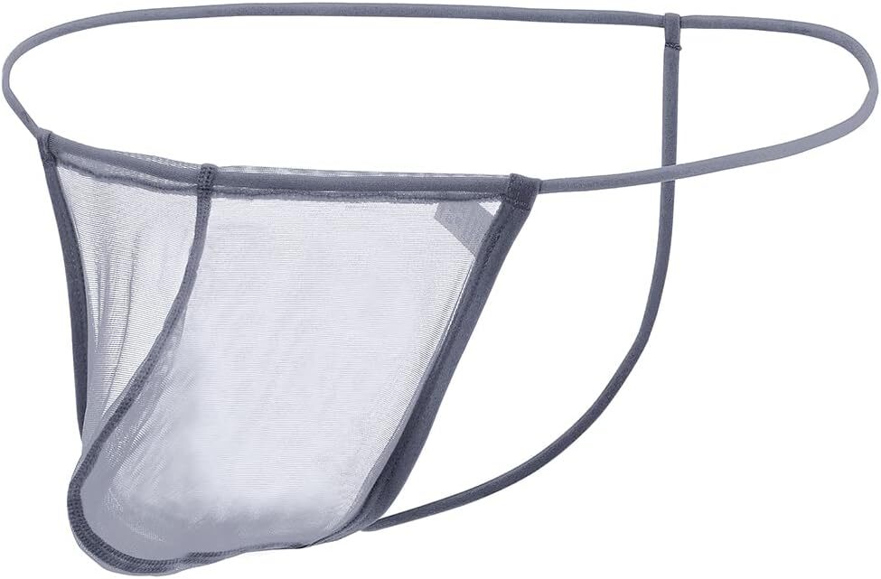 Men's Sexy Thongs Mesh Lingerie Stretchy G-string Comfort Fit Bikini Underwear