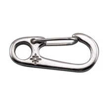 316 STAINLESS STEEL MINI CLIP WIRE LEVER CARABINER 1-3/8" (S0185-0035)