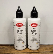 2 Pack, Viva Decor ABS Sock Stop 2.77oz (82ml) Soft Anti-Slip White Fabric Paint