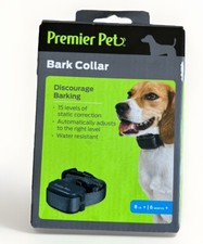 Bark Collar Premier Pet 8 plus Pounds 6 Months 15 Levels Of Static
