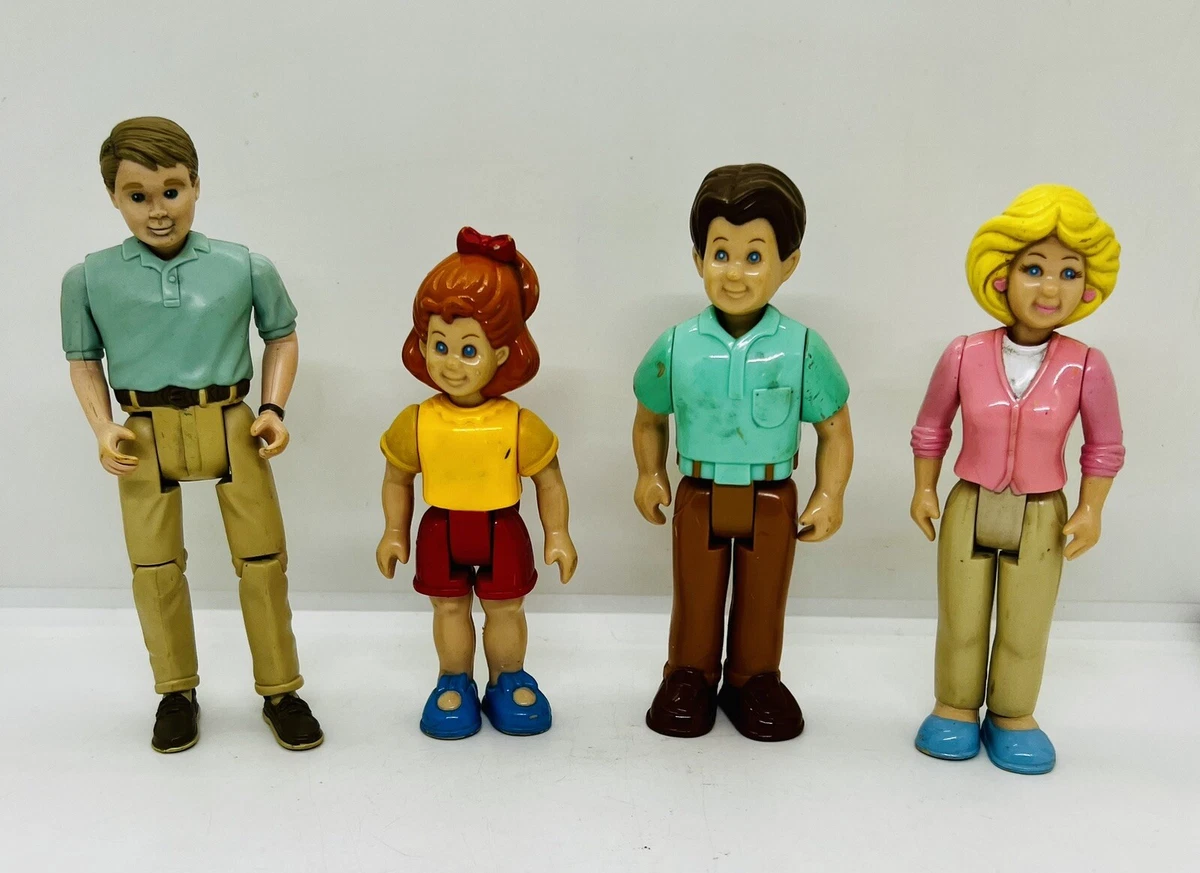 Vintage Little Tikes Dollhouse Figures Grand Mansion Family Mom Dad Boy Girl