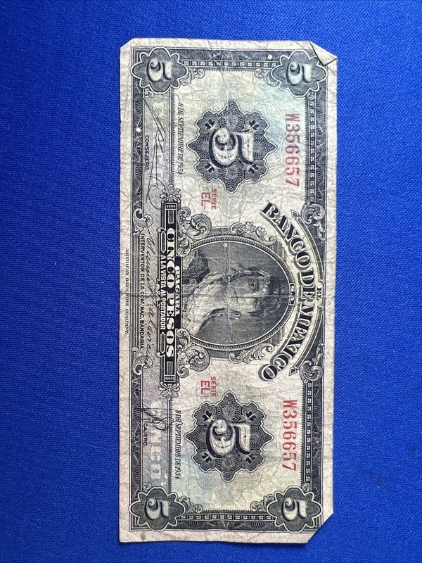 MEXICO 5 PESOS BANK