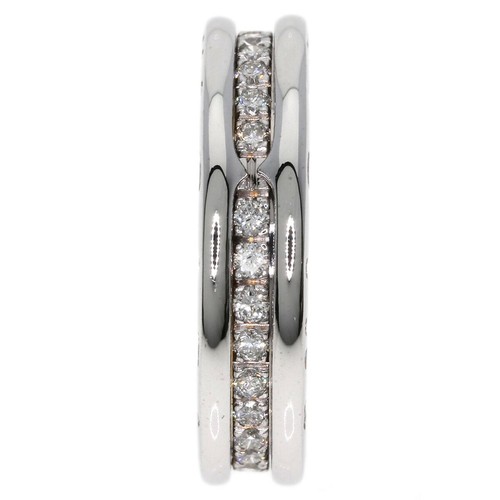 BVLGARI Ring B-zero1 B-zero1 1 band Diamond #49 K18 White Gold - Picture 3 of 10