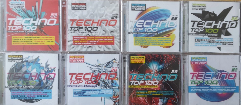 TECHNO TOP 100 = VARIOUS VOLUMES ZUR AUSWAHL = NEU =BEST OF HARD- & JUMPSTYLE