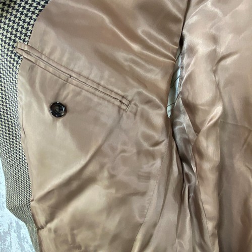 Tuta blazer due bottoni Lauren Ralph Lauren uomo 46 pied de poule lana marrone nero - Foto 8 di 14