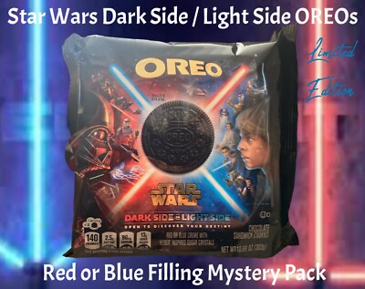 New Limited Edition OREO Star Wars Dark Light Side Red Blue Cookies 10.68oz 