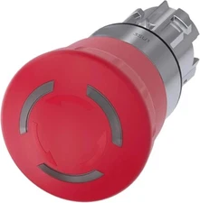 Siemens 3SU1051-1HB20-0AA0 Round Red Illuminated Pushbutton 22 mm Emergency Stop