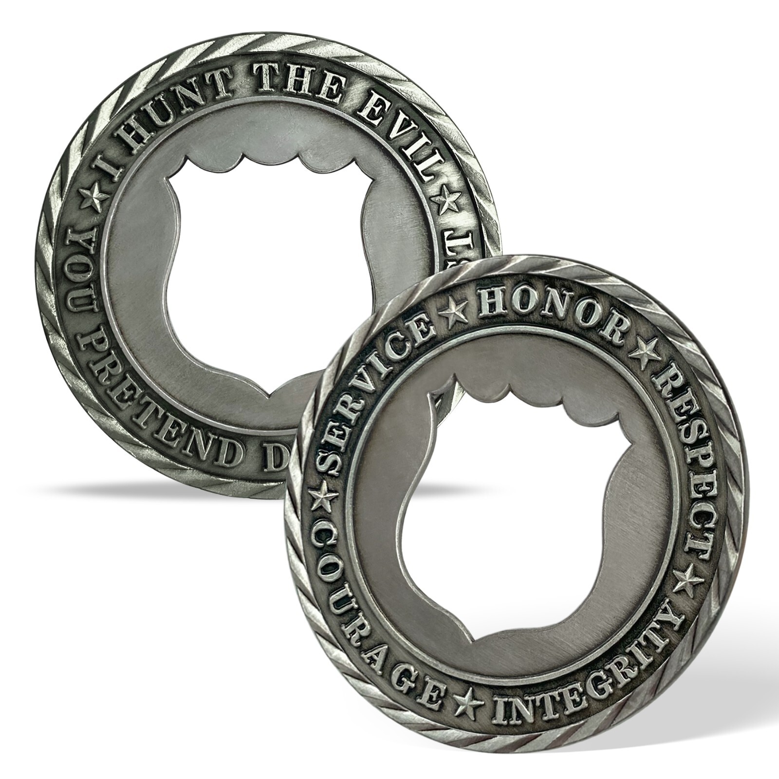 United States Police Commemorative Coin Silver Gray Hollow Design Police Medal