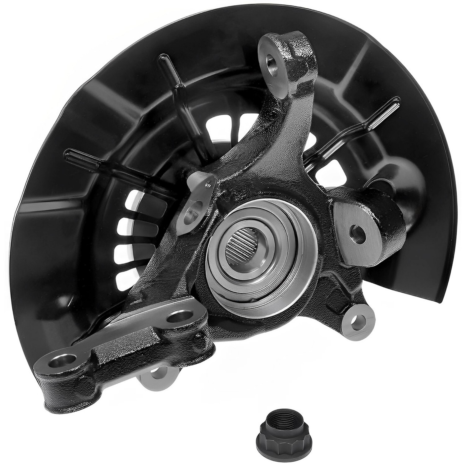 Front Left Driver Side Steering Knuckle Kit - With Loaded Knuckle, Hub, Bearing, Axle Nut, And Dust Shield - Built In USA - Compatible With 2004 - 2006 Toyota Camry 2.4L 4-Cylinder 2005 - Foto 8