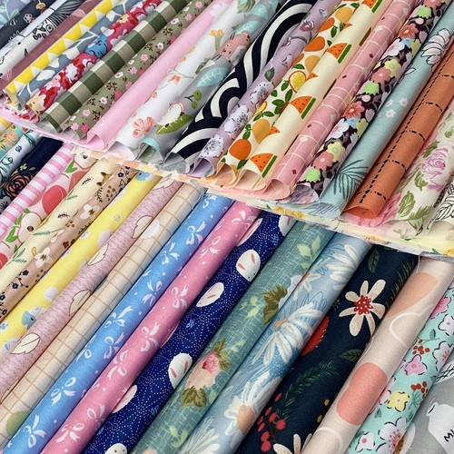 GUQI 200 Pieces Cotton Fabric Strip Set Floral Pattern DIY Handmade Cut Cloth - Picture 5 of 7