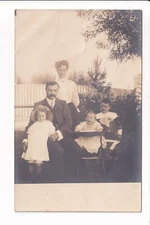 Australiana The Family in the Garden at Xmas RPPC